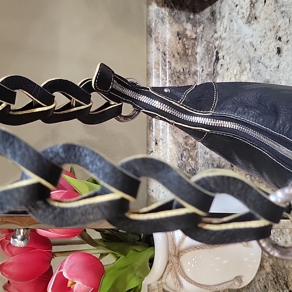 🌵MCM EUC Black and yellow Leather Shoulder Bag - Picture 7 of 12